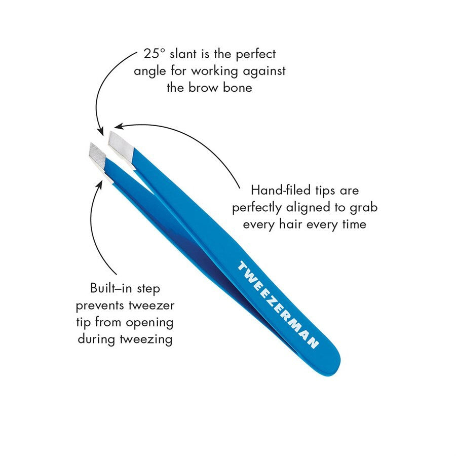 Tweezerman Mini Slant Bahama Blue
