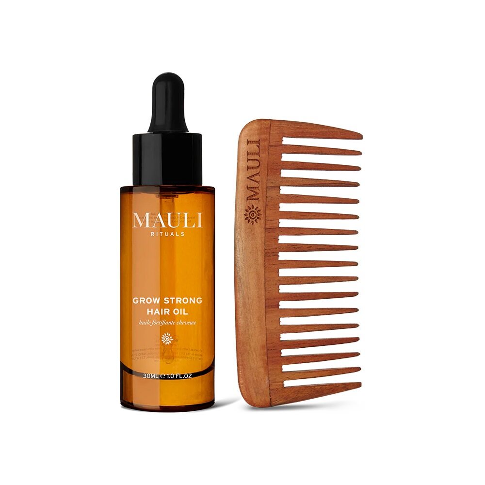 Mauli Rituals Grow Strong Hair Oil 30ml + Neem Comb