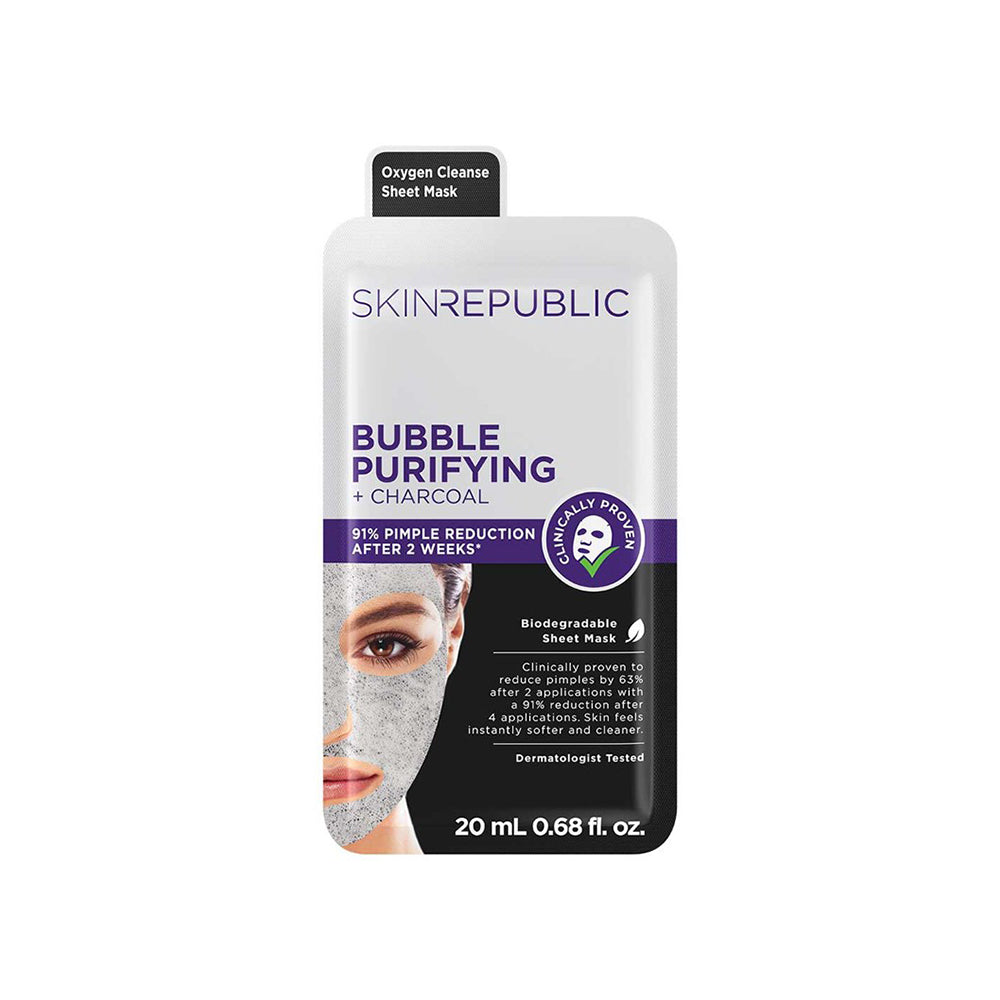 Skin Republic Bubble Purifying & Charcoal Face Sheet Mask