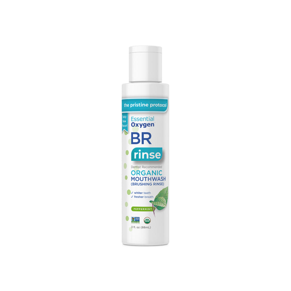 Essential Oxygen BR Mouthwash Peppermint Brushing Rinse 88ml