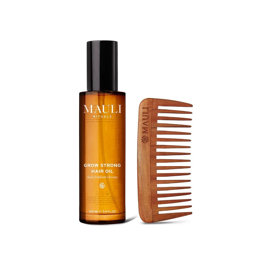 Mauli Rituals Grow Strong Hair Oil 100ml + Neem Comb