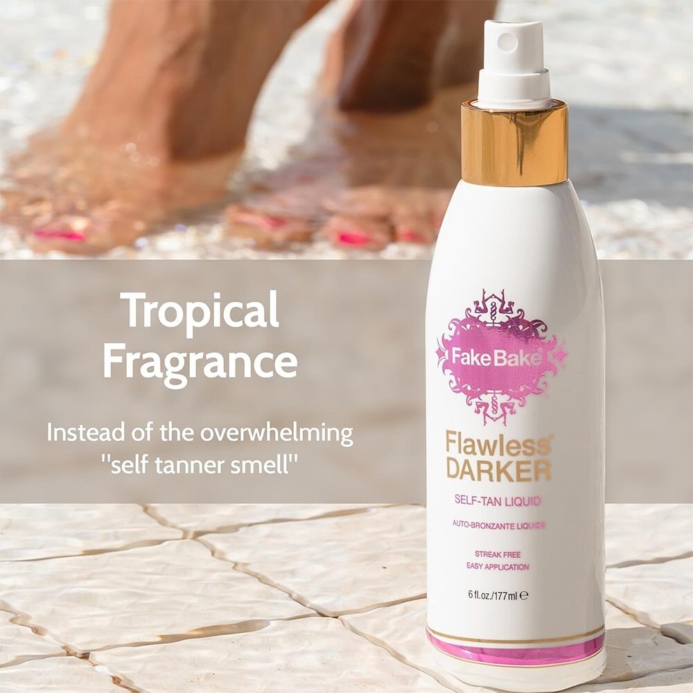 FakeBake Flawless Darker Self-Tan Liquid 177ml + Mitt