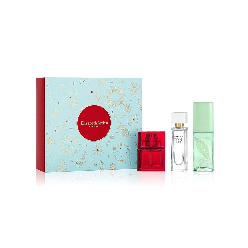 Elizabeth Arden Holiday Fragrance Gift Set 10ml Red Door EDT + 10ml White Tea EDT + 15ml Green Tea Scent