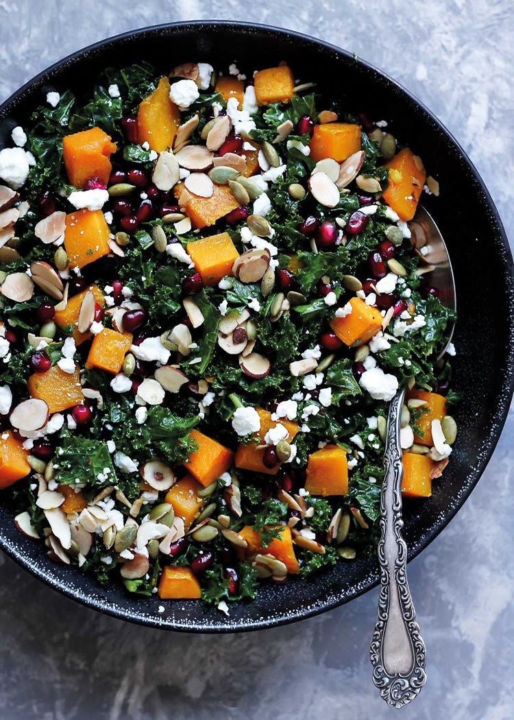 Warm Butternut Squash, Kale & Goat’s Cheese Salad