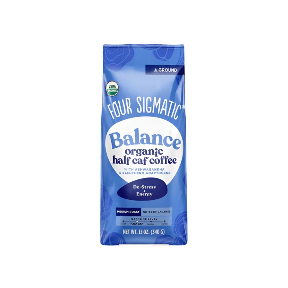 Four Sigmatic Organic Balance Half Caffeine Ground Coffee Bag 340g
