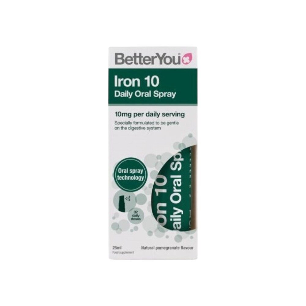 BetterYou Iron 10 Daily Oral Spray (10mg), Pomegranate 25 ml