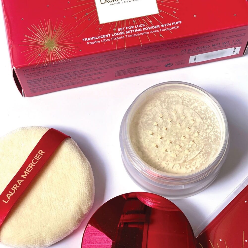Laura Mercier Set For Luck Translucent Loose Setting Powder & Puff 29g