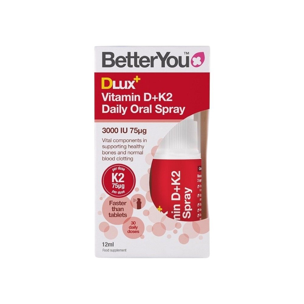 BetterYou DLux+ Vitamin D+K2 Daily Oral Spray 12ml