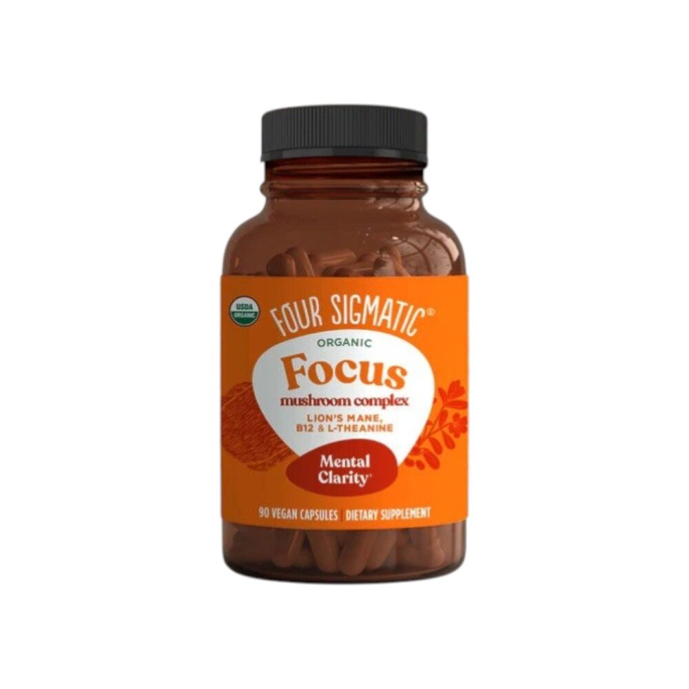 Four Sigmatic Organic Mushroom Caps with Lion’s Mane, B12 & L-Theanine 90 Caps