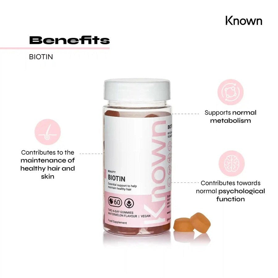 Known Biotin Vegan Gummies for Hair - 60pcs