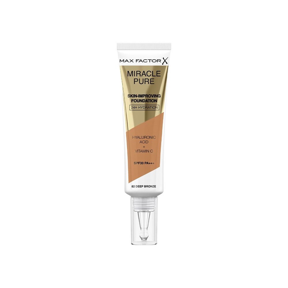 Max Factor Miracle Pure Skin-Improving Foundation SPF30 30ml - 82 Deep Bronze