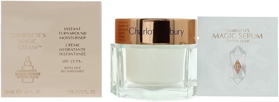 Charlotte Tilbury Charlotte's Magic Cream 50ml + 1ml Magic Serum Crystal Elixir