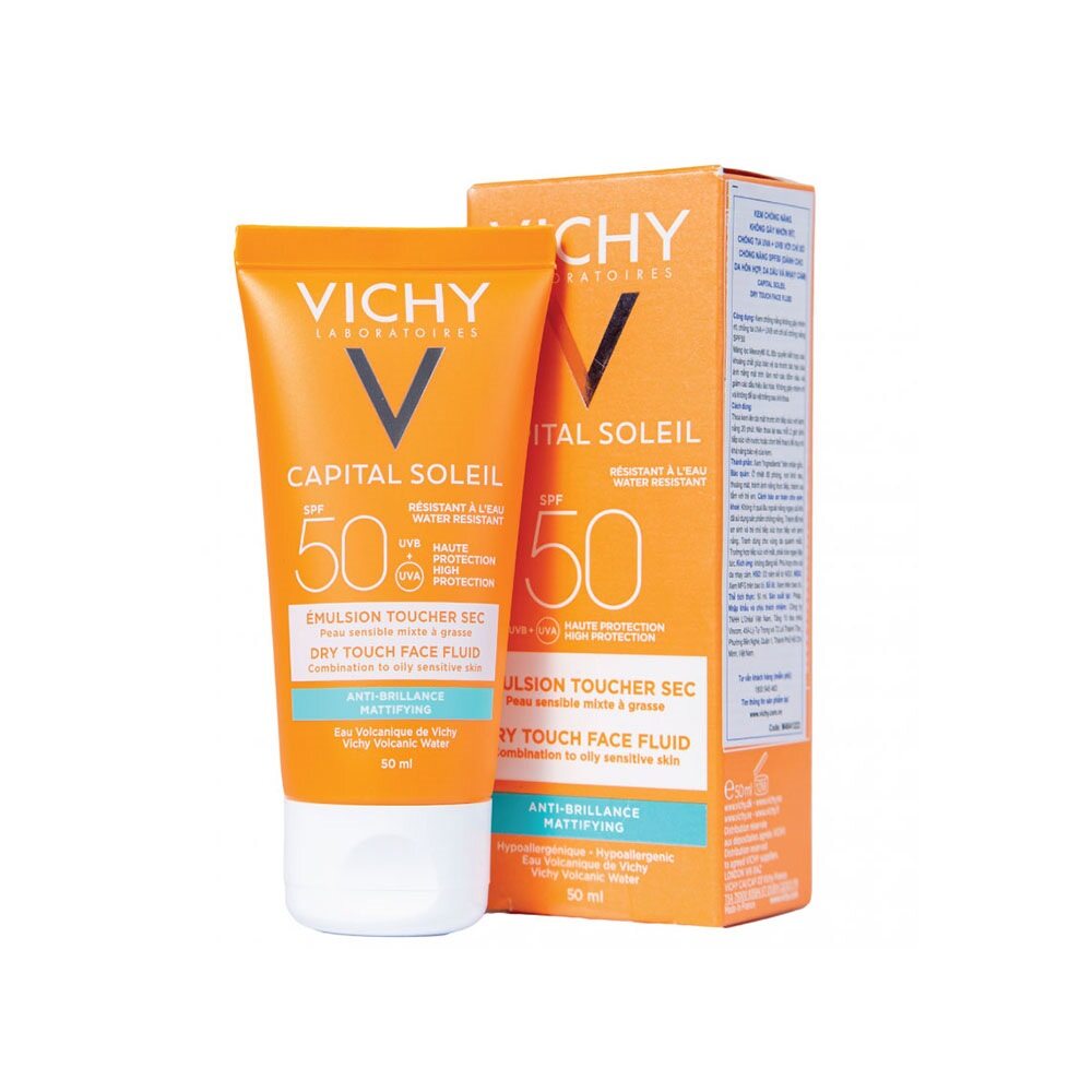 Vichy Idéal Soleil Dry Touch Face Cream SPF50 50ml - For Combination And Dry Skin