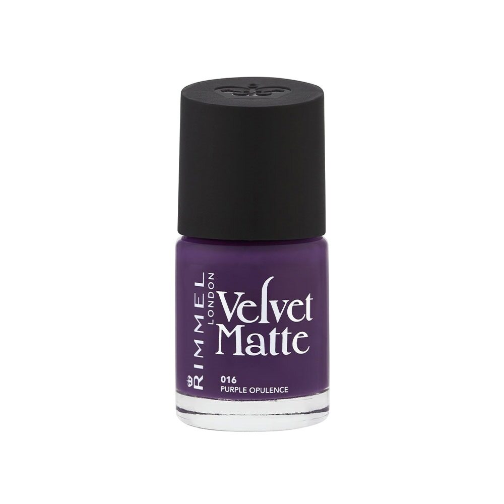 Rimmel Velvet Matte Nail Polish 12ml - 016 Purple Opulence