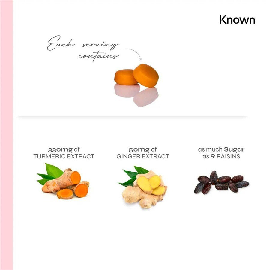 Known Turmeric and Ginger Vegan Gummies - 60pcs