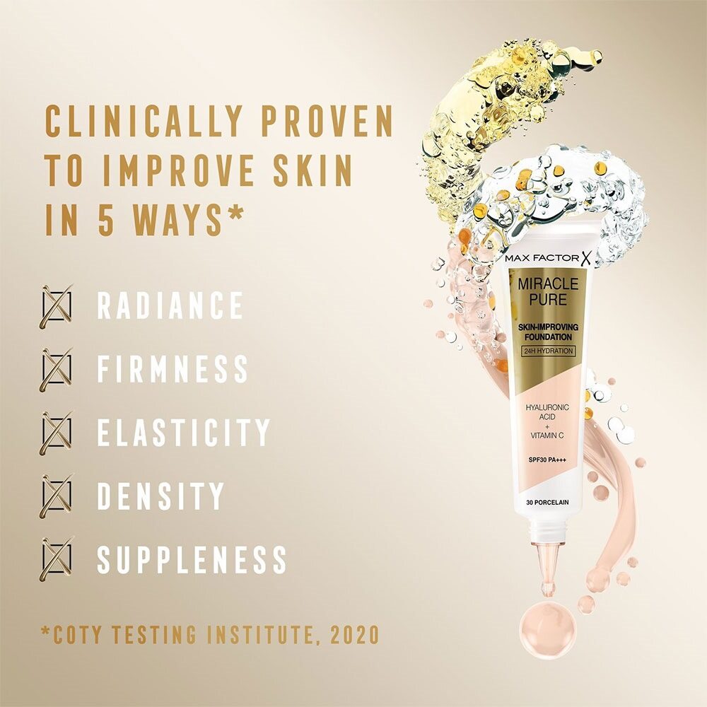 Max Factor Miracle Pure Skin-Improving Foundation SPF30 30ml - 105 Ganache