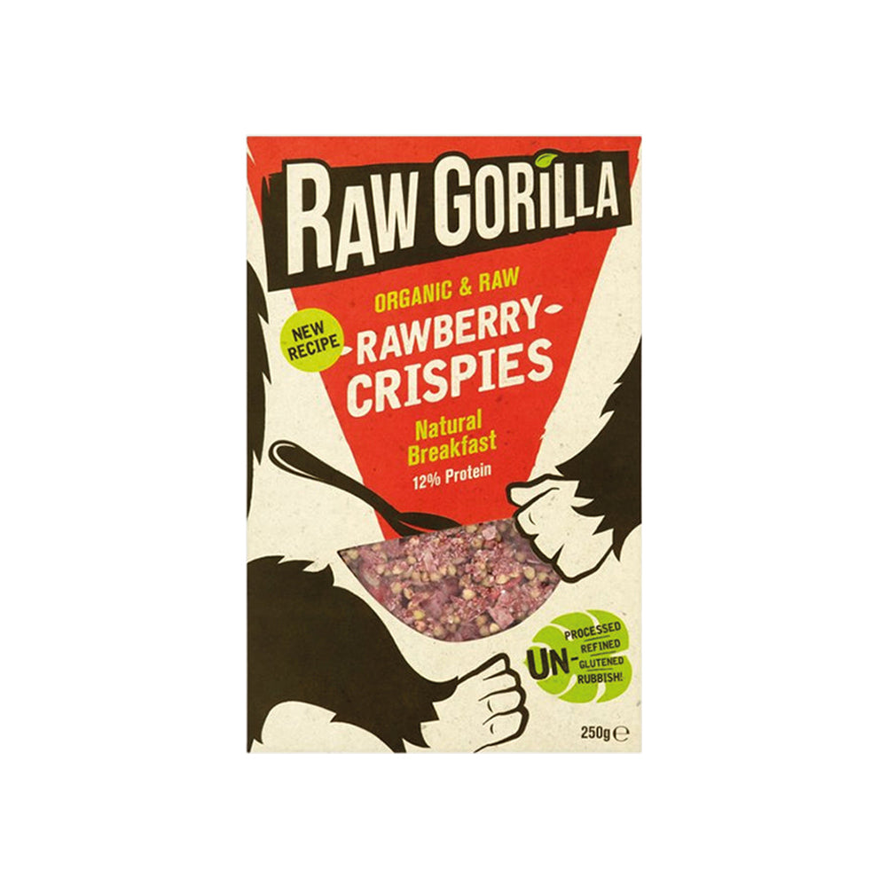 Raw Gorilla Rawberry Crispies 250g*8 Pack