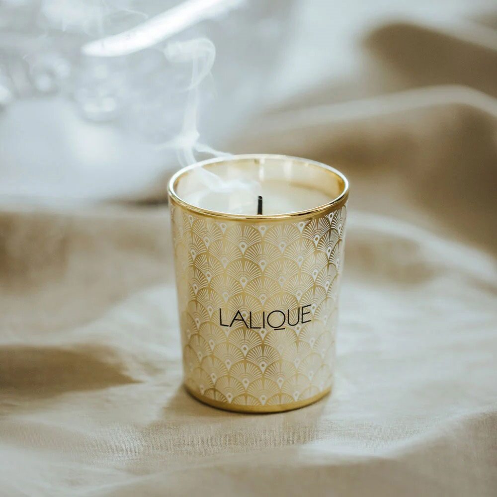 Lalique Candle 190g - Noir Premier Plume Blanche 1901