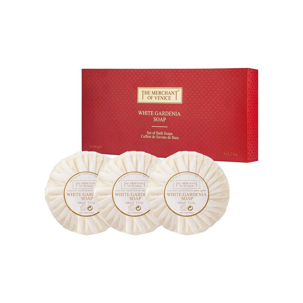 The Merchant of Venice White Gardenia Soap 3 x 100g