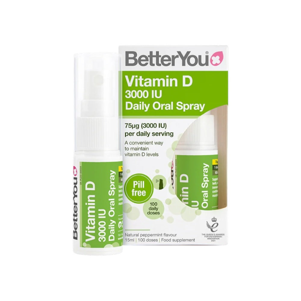 BetterYou D3000, Daily Vitamin D Oral Spray 15ml